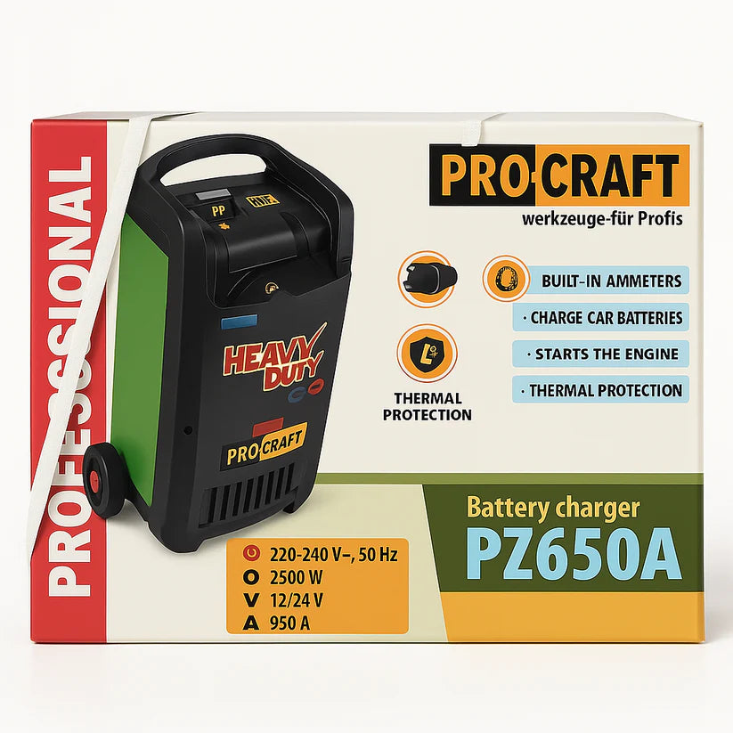PROCRAFT Akkumulátortöltő és Indító