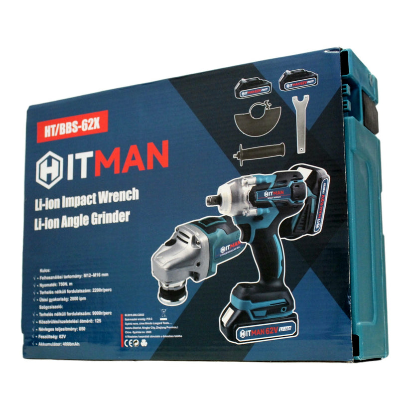 HITMAN Li-ion Ütvecsavarozó és Szögcsiszoló Készlet