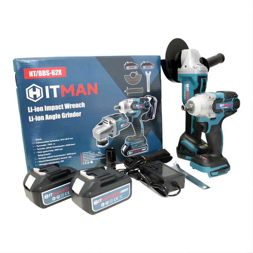 HITMAN Li-ion Ütvecsavarozó és Szögcsiszoló Készlet