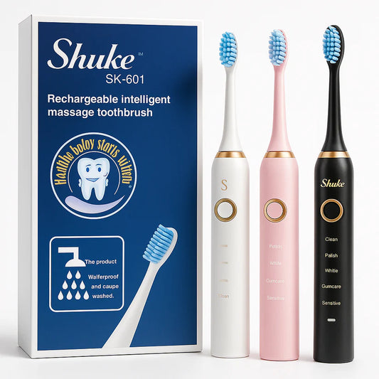 Intelligens Újratölthető Elektromos Fogkefe (1+1 AJÁNDÉK)