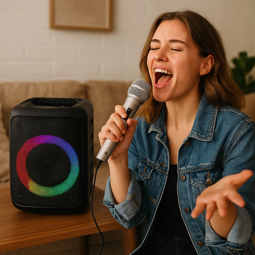 Vezeték nélküli Bluetooth hangszóró mikrofonnal