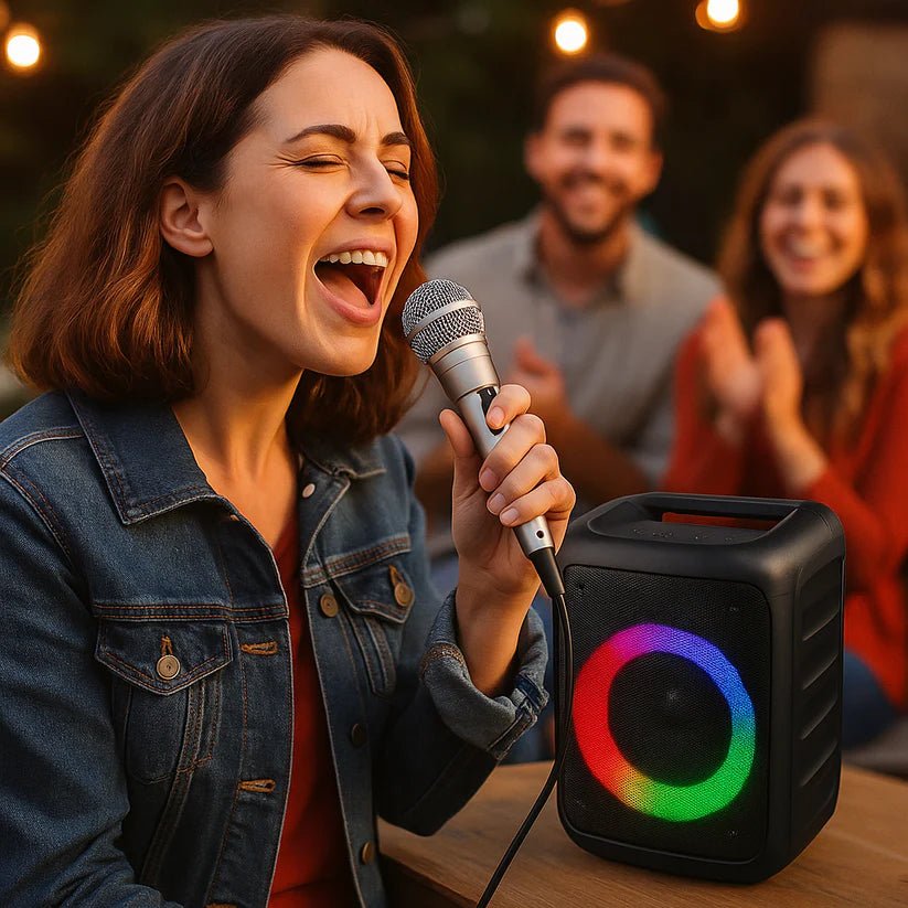 Vezeték nélküli Bluetooth hangszóró mikrofonnal