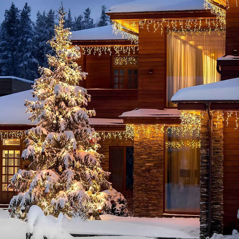 Karácsonyi díszfények hidegfehér színben 1+1 ingyen