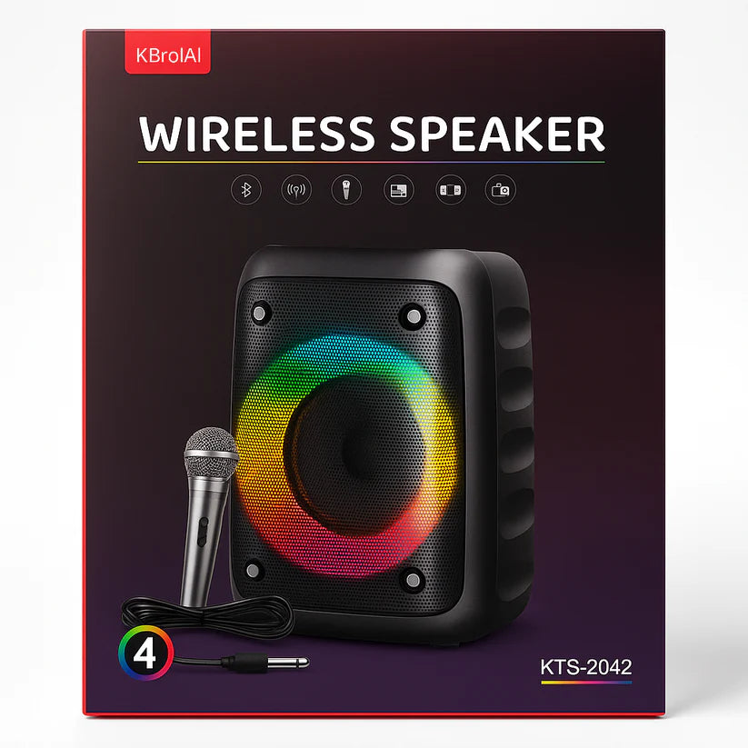 Vezeték nélküli Bluetooth hangszóró mikrofonnal