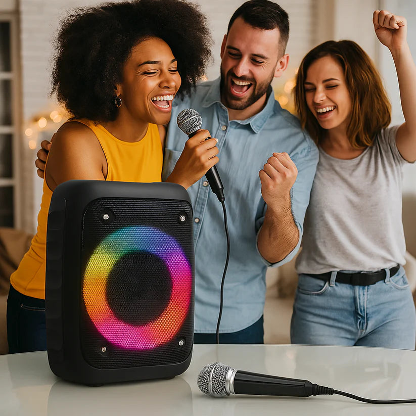 Vezeték nélküli Bluetooth hangszóró mikrofonnal