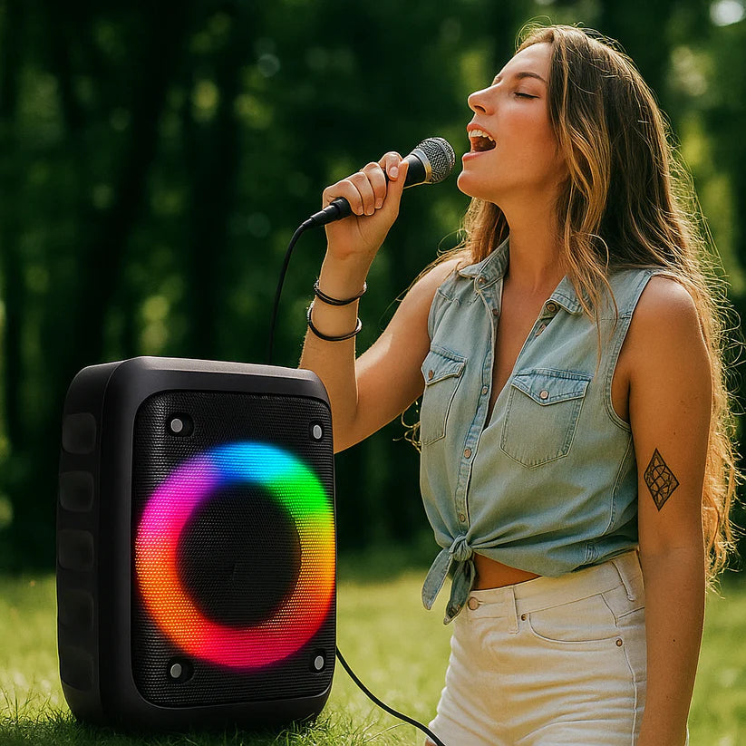 Vezeték nélküli Bluetooth hangszóró mikrofonnal