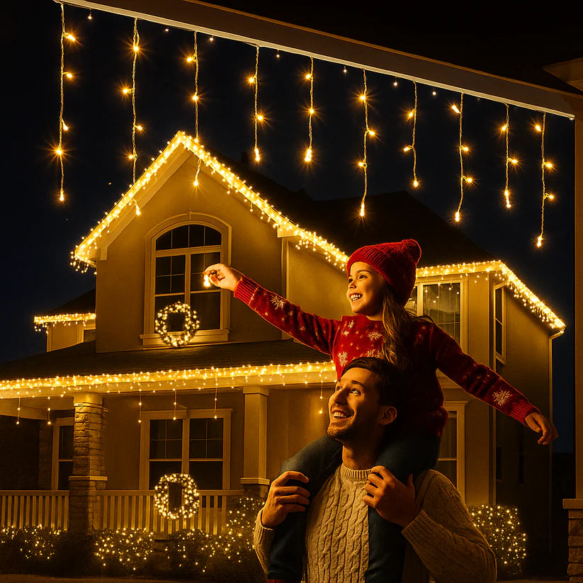 Karácsonyi díszfények hidegfehér színben 1+1 ingyen